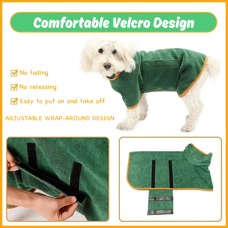 🐶LAST DAY SALE 50% OFF💦 Super Absorbent Quick-drying Pet Dog Bathrobe🐾