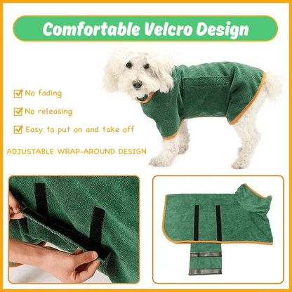 🐶LAST DAY SALE 50% OFF💦 Super Absorbent Quick-drying Pet Dog Bathrobe🐾