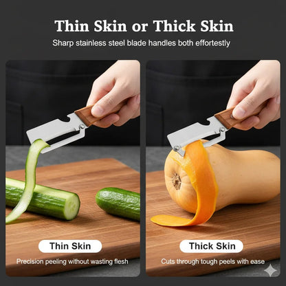 🏆 35K+ SOLD! 🔪 All-in-One Stainless Steel Peeler | Razor-Sharp Blade with Bottle Opener 🍎