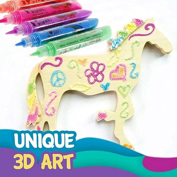 🎨 Puffy 3D Drawing Pens – Raised-Effect Craft Set