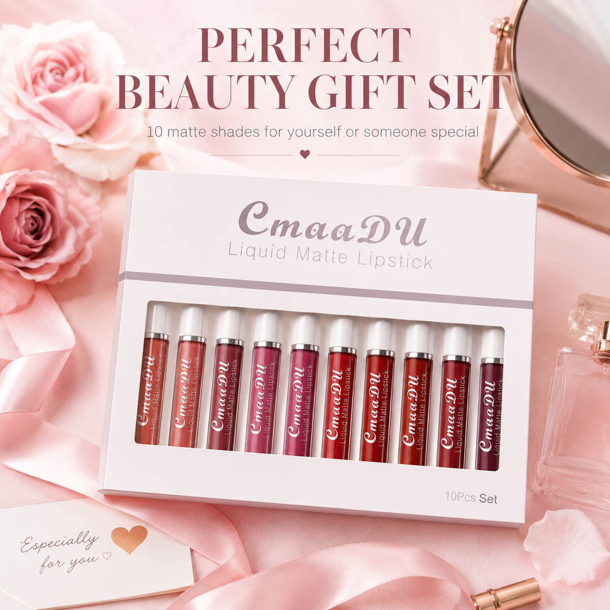 💋 10-Color Matte Liquid Lip Set