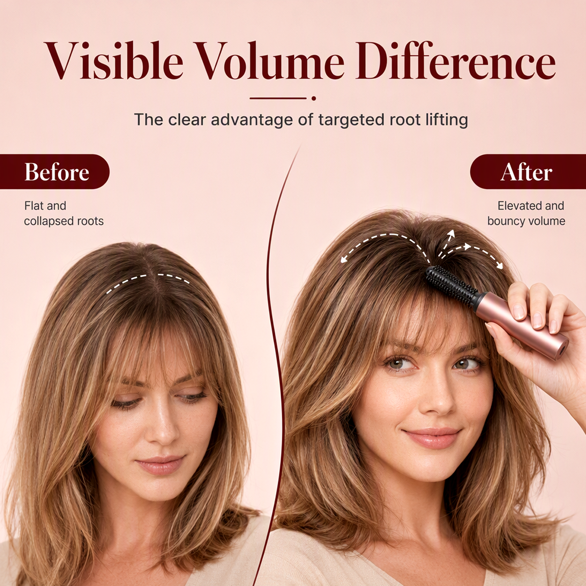 💇 Cordless Heated Styling Comb for Bangs & Root Volume