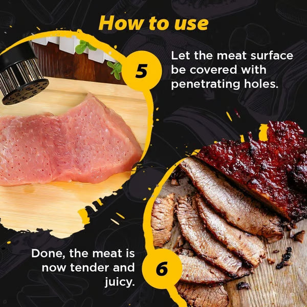 🥩 Stainless-Steel 21-Blade Meat Tenderizer