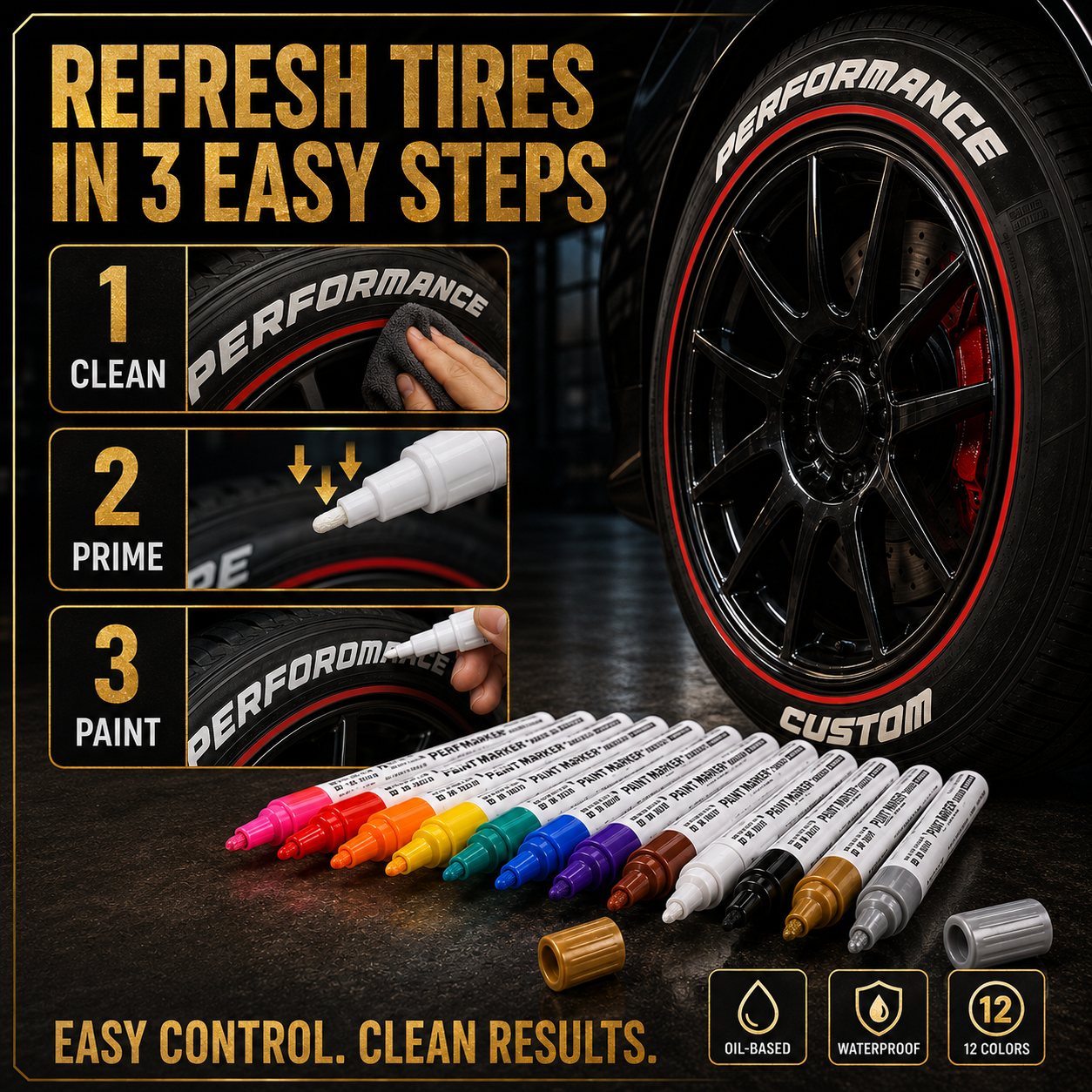 Oil-Based Waterproof Tire Marker Pen
