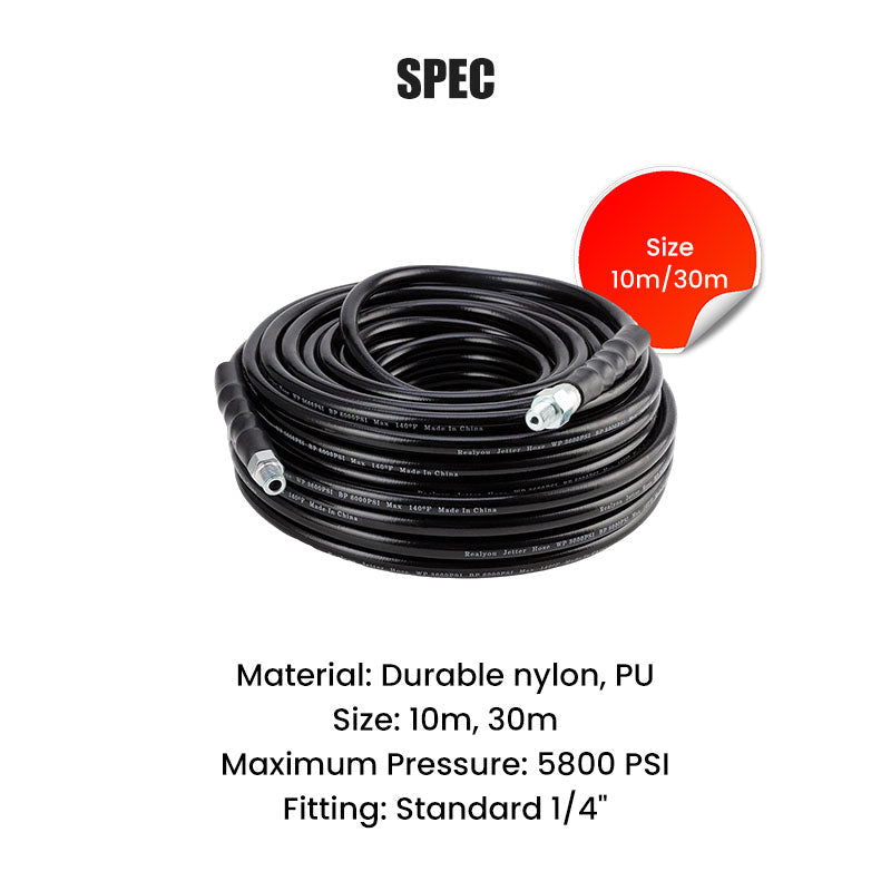 🎁 Hot Sale 50% OFF 🔥5800PSI Sewer Jetter Kit for Pressure Washer
