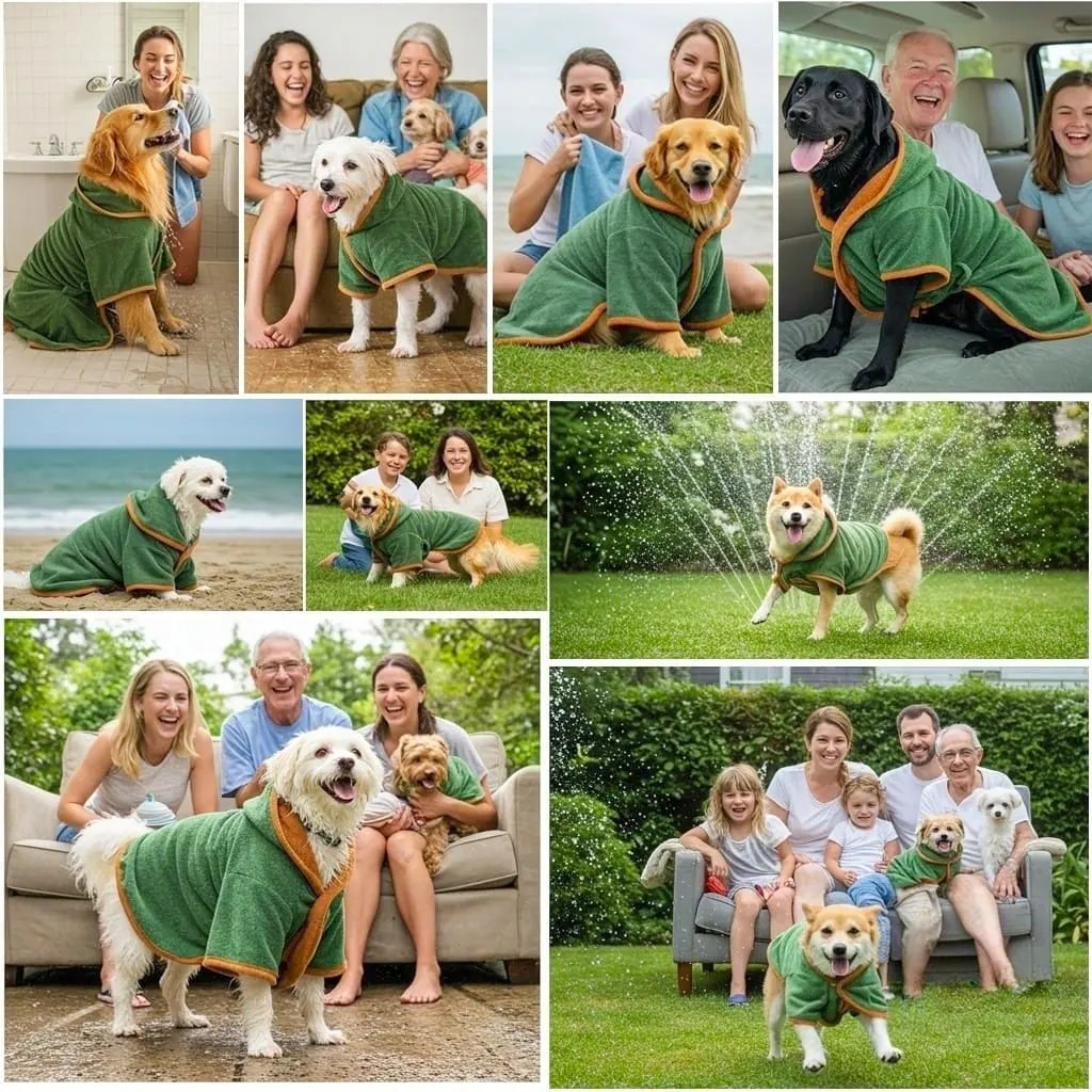 🐶LAST DAY SALE 50% OFF💦 Super Absorbent Quick-drying Pet Dog Bathrobe🐾