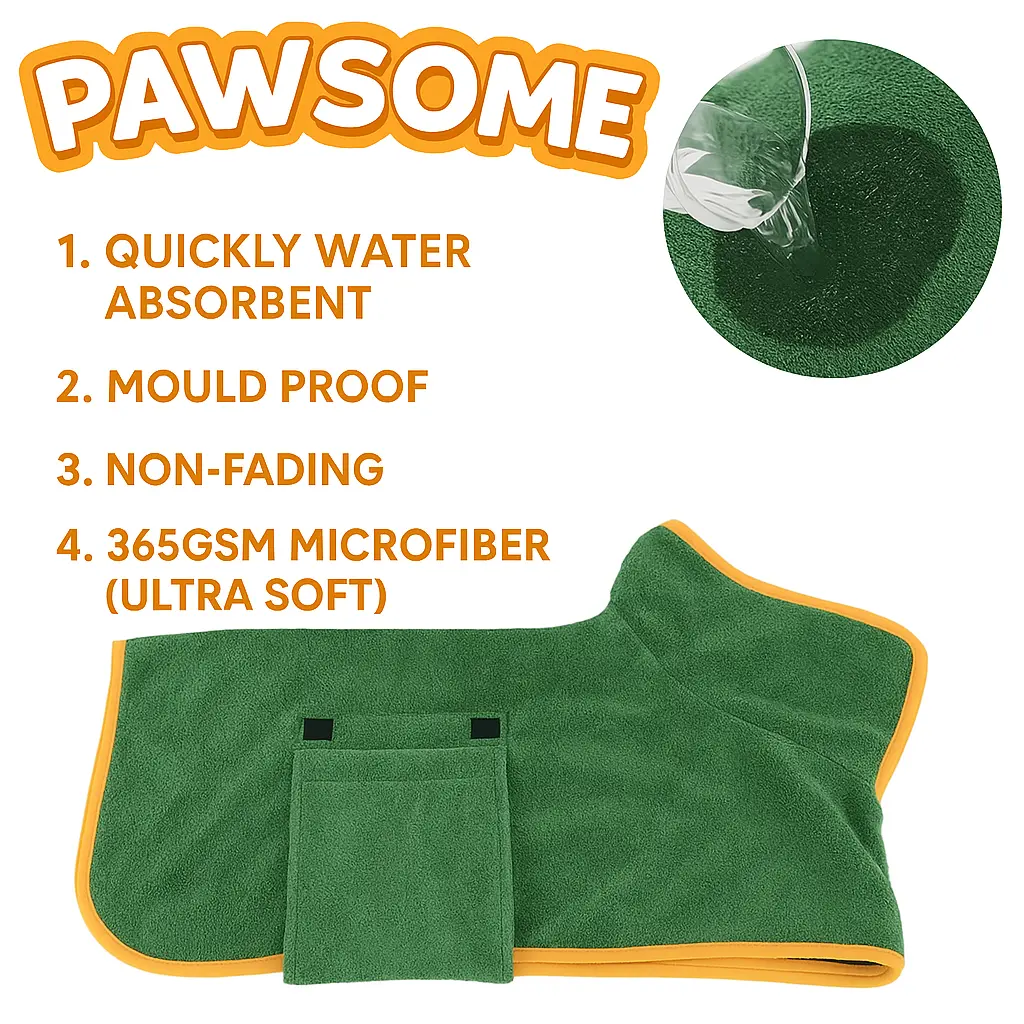 🐶LAST DAY SALE 50% OFF💦 Super Absorbent Quick-drying Pet Dog Bathrobe🐾