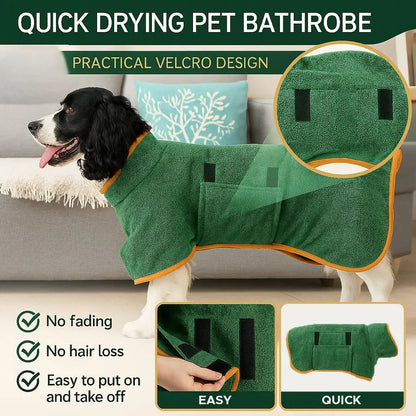 🐶LAST DAY SALE 50% OFF💦 Super Absorbent Quick-drying Pet Dog Bathrobe🐾