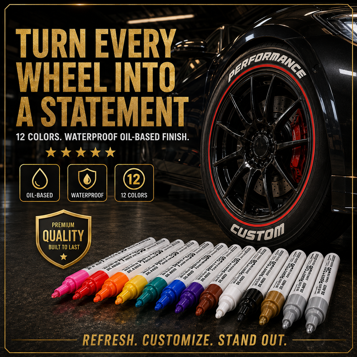 Oil-Based Waterproof Tire Marker Pen