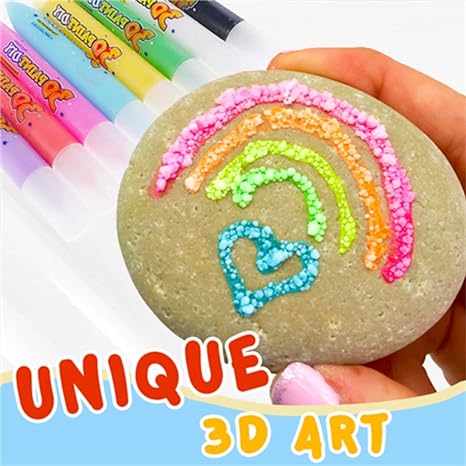 🎨 Puffy 3D Drawing Pens – Raised-Effect Craft Set