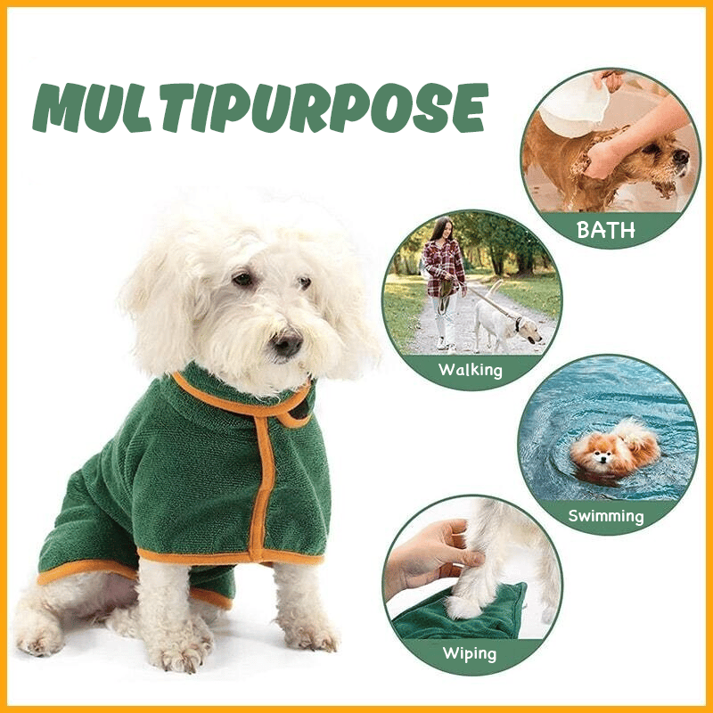 🐶LAST DAY SALE 50% OFF💦 Super Absorbent Quick-drying Pet Dog Bathrobe🐾