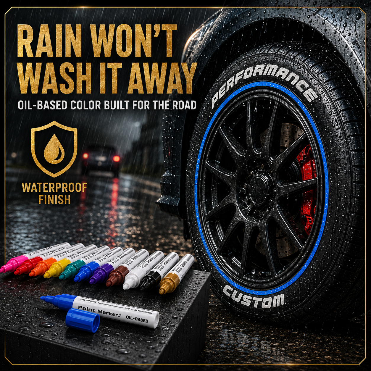 Oil-Based Waterproof Tire Marker Pen