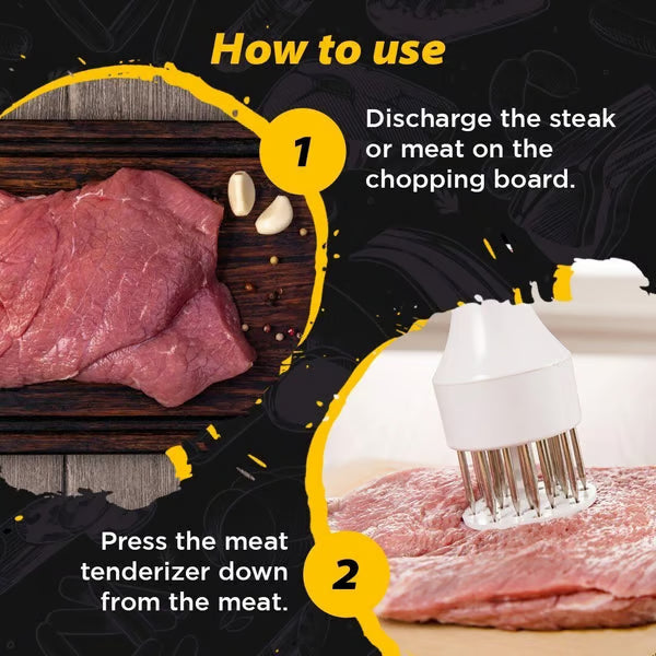 🥩 Stainless-Steel 21-Blade Meat Tenderizer