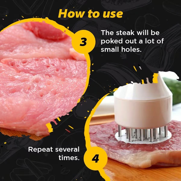 🥩 Stainless-Steel 21-Blade Meat Tenderizer
