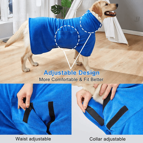 🐶LAST DAY SALE 50% OFF💦 Super Absorbent Quick-drying Pet Dog Bathrobe🐾