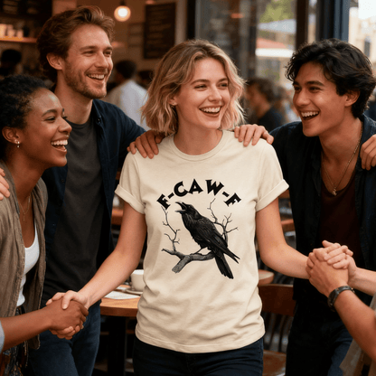 🏆LAST DAY SALE: Only $24.99!🔥 Humorous Crow Graphic T-Shirt – Say It With a Caw!