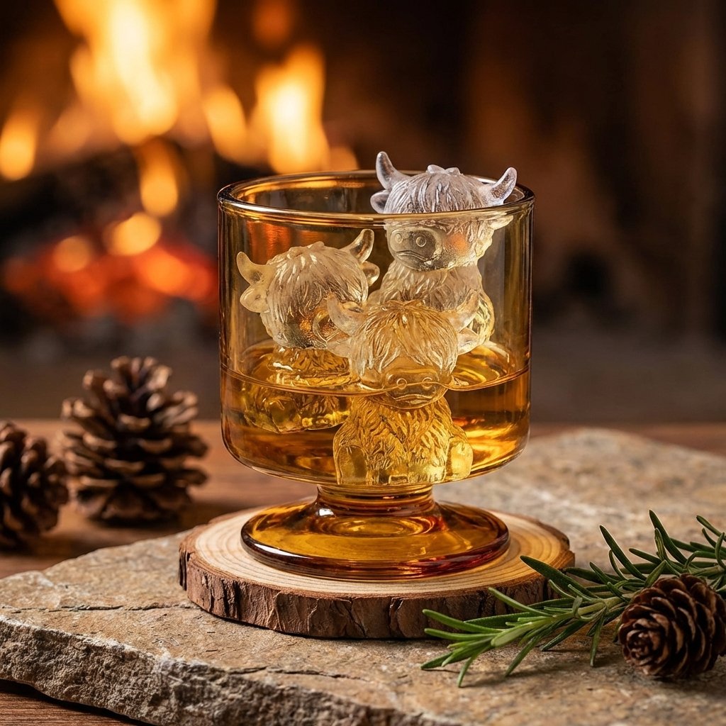 ⏳LAST DAY SALE 50% OFF⚡🐮 Mini Highland Cow Ice Cube Mold – Cute 3D Ice for Drinks, Parties & Gifts