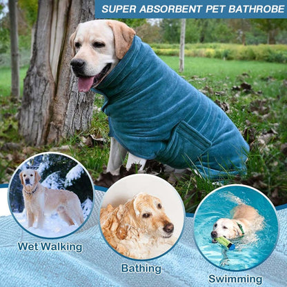 🐶LAST DAY SALE 50% OFF💦 Super Absorbent Quick-drying Pet Dog Bathrobe🐾