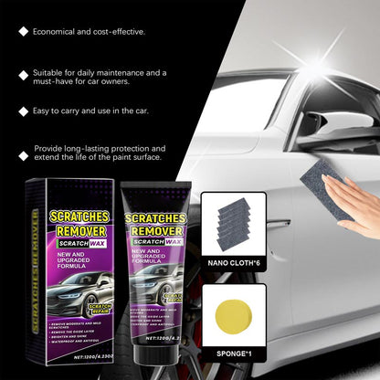 🎁Hot sale ✨Car Scratch Remover Wax with Nano Cloth