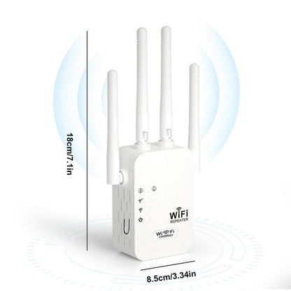🥳2026 HOT SALE🥳💞50K+ SOLD!🚀📶 Dead Zones? Gone for Good! 1200Mbps WiFi Extender – Covers 10,000 sq.ft & 50 Devices. 🏡✨