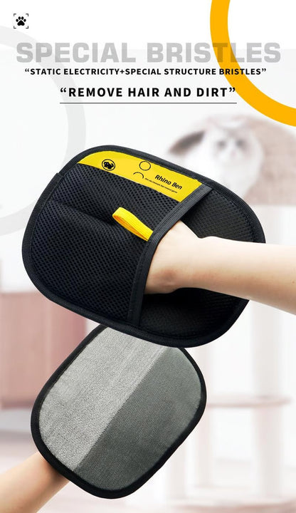 🔥2026 Hot Sale 50% OFF✨⚡ 50K+ SOLD! 🎁Reusable Electrostatic Pet Hair Removal Glove - Works on Clothes, Couch, Car & All Fabric Surfaces