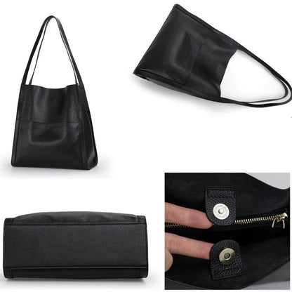 💥Solid color leather shoulder bag