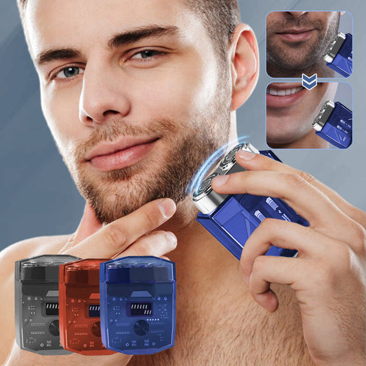 Transparent and silent mini electric shaver