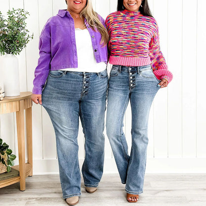 🎁Hot Sale 50% OFF👖Mid Rise Button Fly Bootcut Jeans
