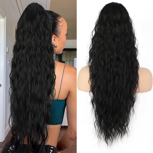 💜 LAST DAY OF PROMOTION - 50% OFF! 💜 Ponytail with extensions for curly, wavy and frizzy hair