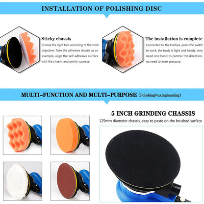 🔥Professional Pneumatic Orbital Polisher Grinding & Sanding Machine