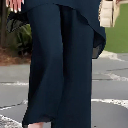 📢📢50% OFF !!!⏰Charming Irregular Top Set 👗 Elegant Wide Leg Pants Set – Comfortable & Perfect for Spring
