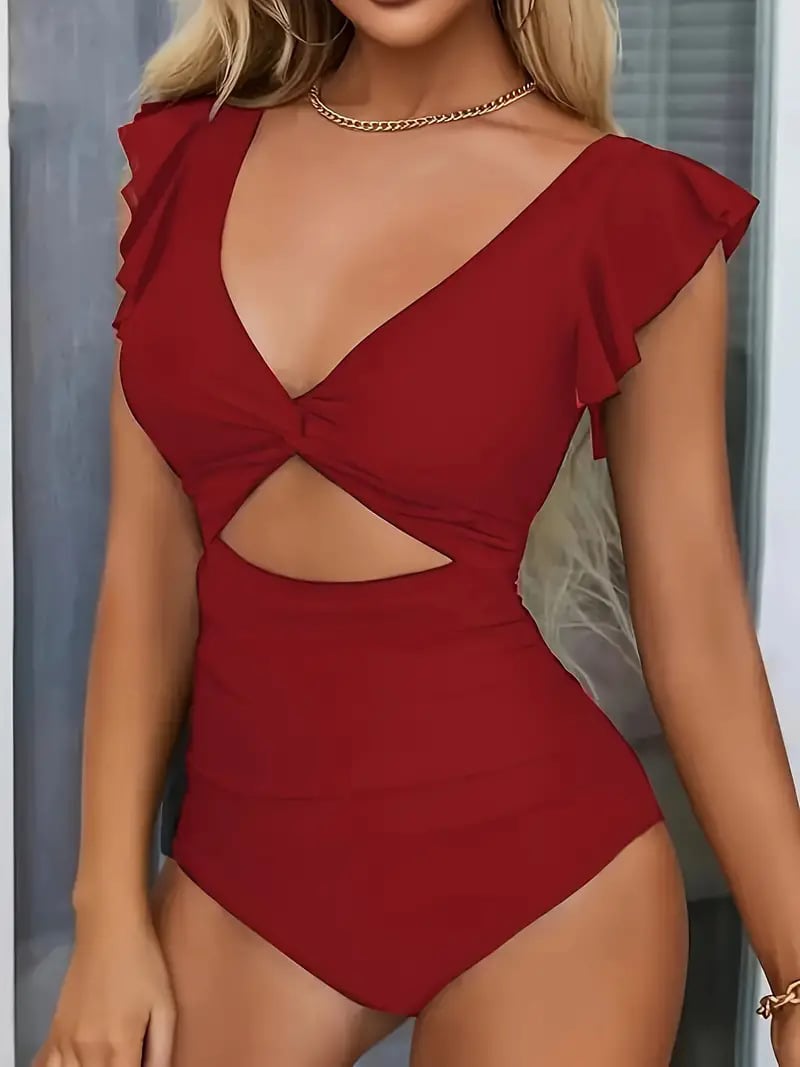 🎁LIMITED HOT SALE - 65% OFF👗Sexy ruffled one-piece swimsuit