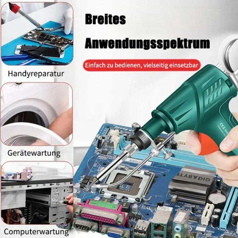 Electric soldering iron used for phone repair, appliance maintenance and computer motherboard on clarioy