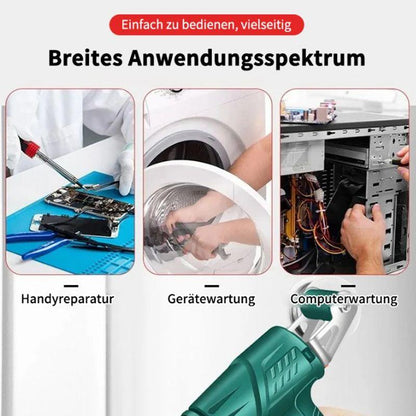 Multi-purpose electric tool for phone repair, appliance maintenance, and computer repair, shown in use on clarioy shop homepage.