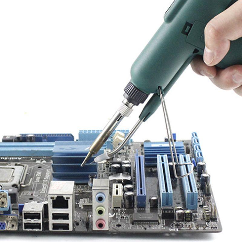 Electric soldering iron repairing a computer motherboard, auto tool from clarioy