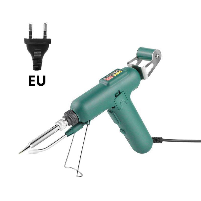 Green electric soldering gun with EU plug adapter, clarioy premium auto tool