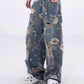 Women's Loose Ripped Wide-Leg Denim Jeans