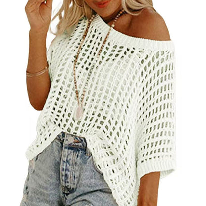 👚50% OFF NOW! ✨ Women's Mesh Knit Top – Cloud-Soft, Seductive Details & Perfect Cover-Up