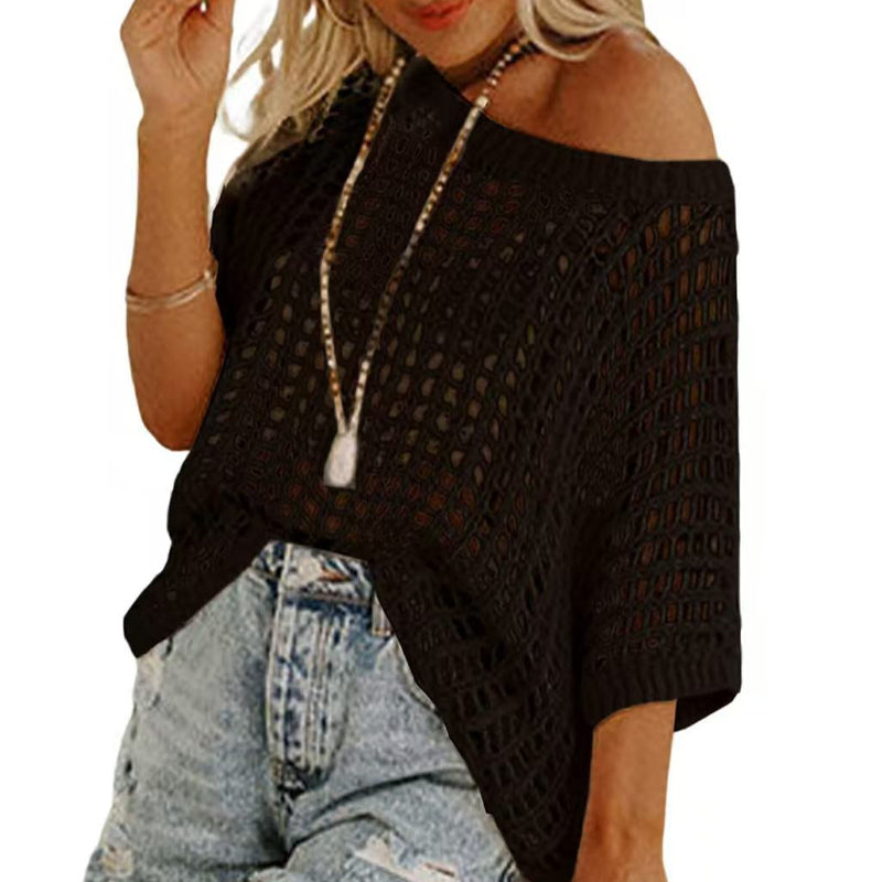 👚50% OFF NOW! ✨ Women's Mesh Knit Top – Cloud-Soft, Seductive Details & Perfect Cover-Up