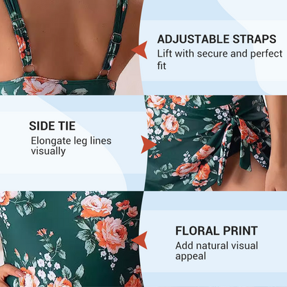 🔥Hot Sale 50% OFF💃Women's One Piece Tummy Control Tie Knot Swimsuit