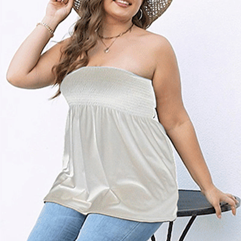 🔥Summer Hot Sale - Solid Chic Minimalist Basic Tube Top