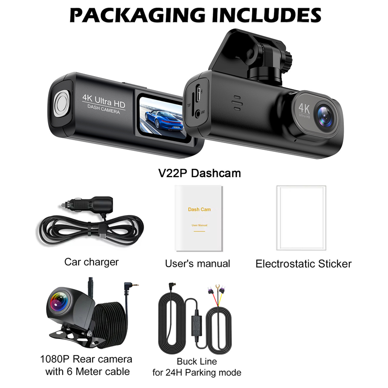 🏆🏆2025 flagship model 4K 📸dual-camera + GPS positioning dashcam