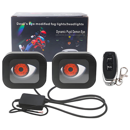 2PCS LED Devil Eyes Lights for Motorcycle Rearview Mirror