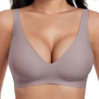 💗LAST DAY SALE 50% OFF⚡50K+ SOLD💕 Jelly Wireless Womens Comfortable Wireless Bras Push Up Bralettes Seamless Tshirts Bras Deep V Everyday Bras