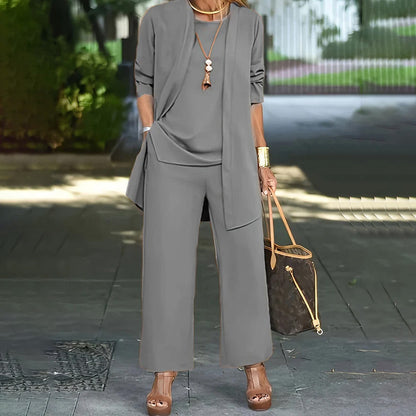 🎁2026 New Arrivals 50% OFF💥Elegant Women's Relaxed Fit 3-Piece Set👚👖