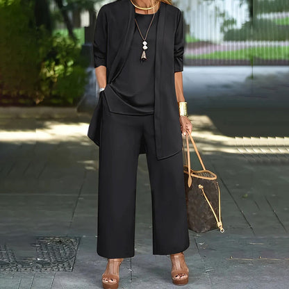🎁2026 New Arrivals 50% OFF💥Elegant Women's Relaxed Fit 3-Piece Set👚👖