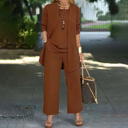🎁2026 New Arrivals 50% OFF💥Elegant Women's Relaxed Fit 3-Piece Set👚👖