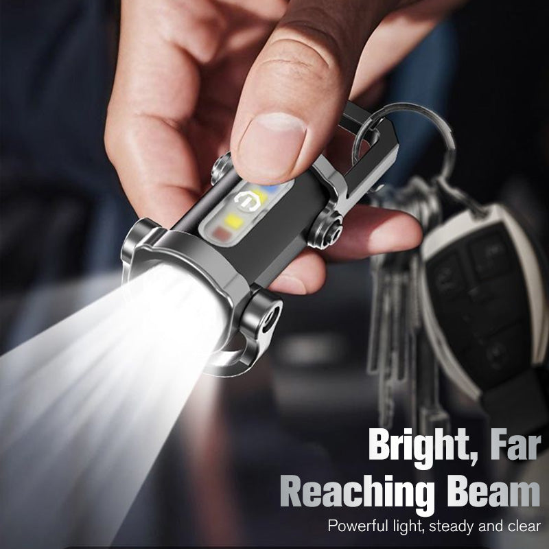 💡USB-C Rechargeable Keychain Flashlight | 500 Lumens EDC Mini Light, IPX6 Waterproof⚡⚡