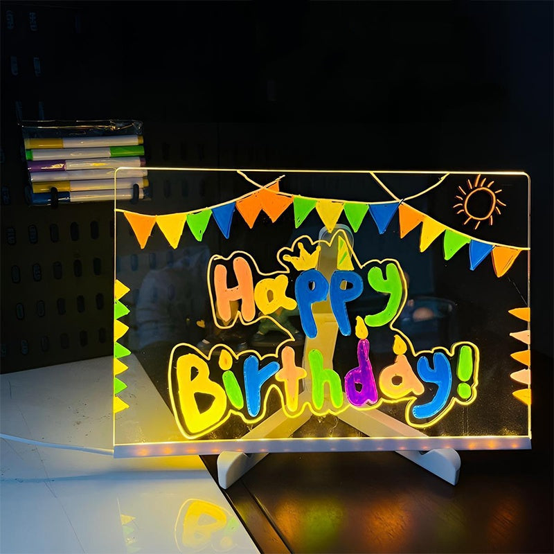 ✨ Erasable Light-Up Acrylic Drawing & Message Board