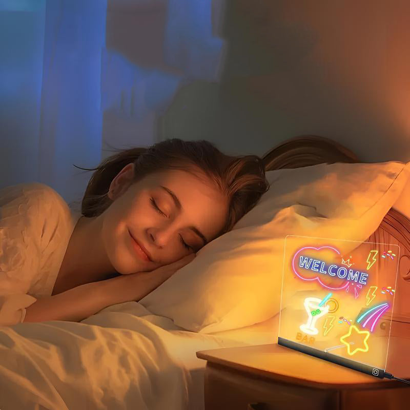 ✨ Erasable Light-Up Acrylic Drawing & Message Board